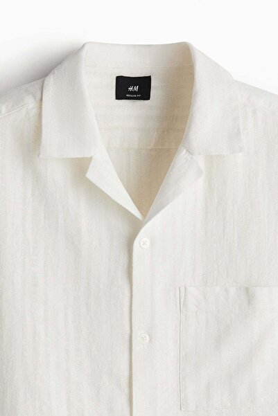 H&M Regular Fit Linen-blend resort shirt
