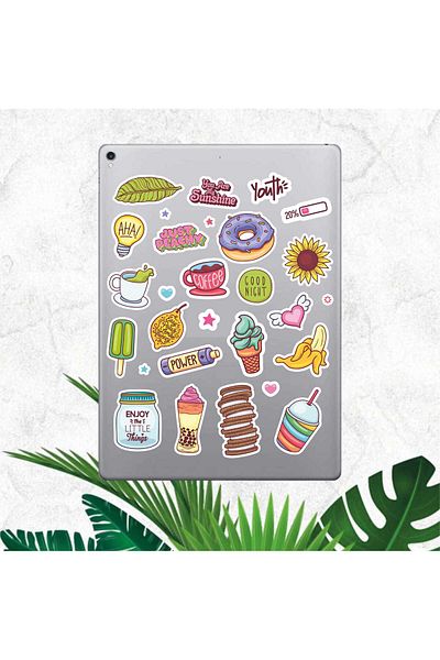 hediyenebak Fast Food Sticker Set |   Laptop Agenda Pc Tablet Phone Notebook Sticker Bullet Journal