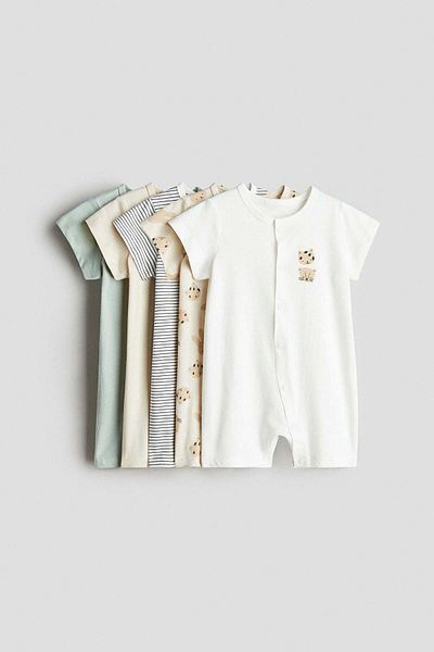 H&M 5-pack cotton sleepsuits