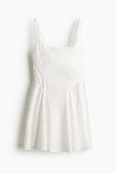 H&M Open-back cotton poplin dress