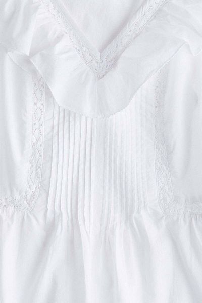 H&M Frill-trimmed cotton vest top