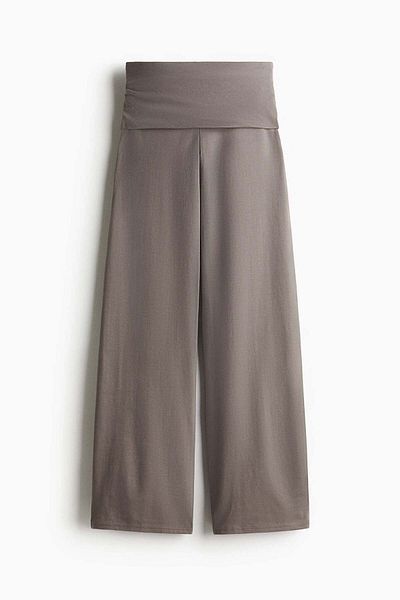 H&M Foldover-waist Jersey Trousers