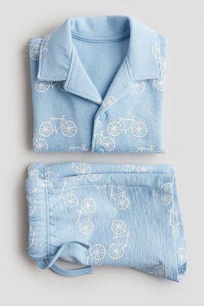 H&M 2-piece terry resort shirt and shorts set