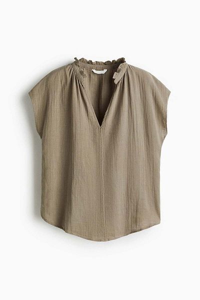 H&M Cotton Muslin Blouse