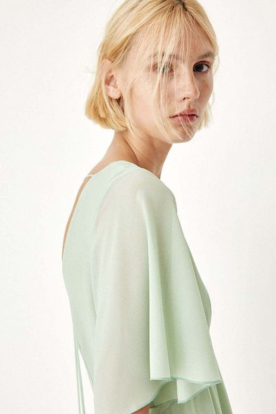 H&M V-neck chiffon dress
