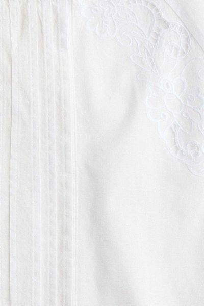 H&M Linen-blend broderie anglaise blouse