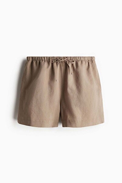 H&M Linen-blend drawstring shorts