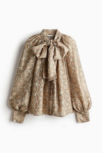 H&M Tie-neck blouse