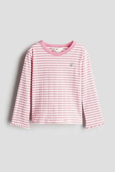H&M Embroidery-detail jersey top