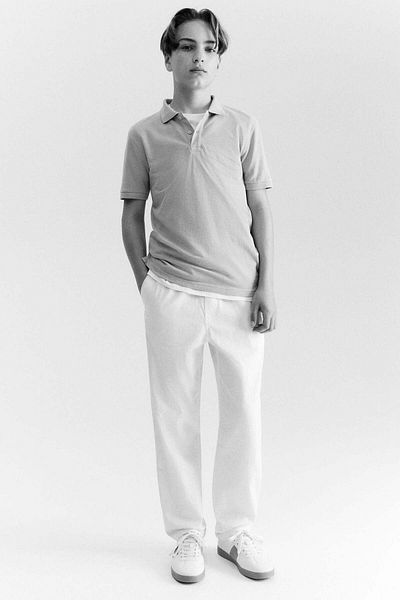 H&M Cotton Piqué Polo Shirt