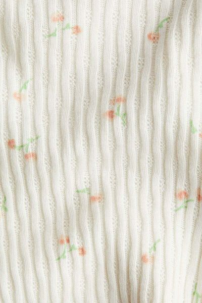 H&M Flounce-trimmed Cotton Top