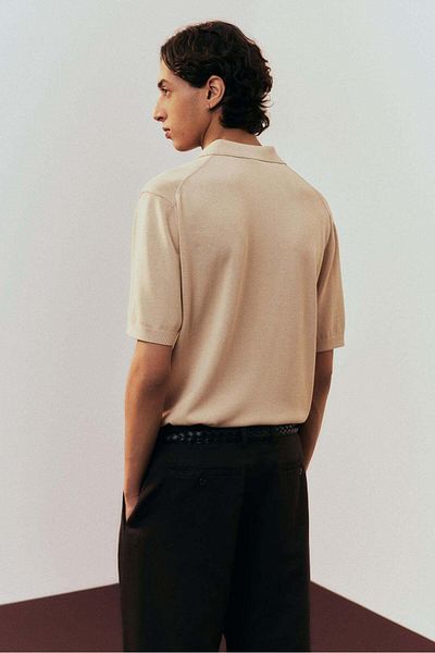 H&M Regular Fit Fine-knit Polo Shirt