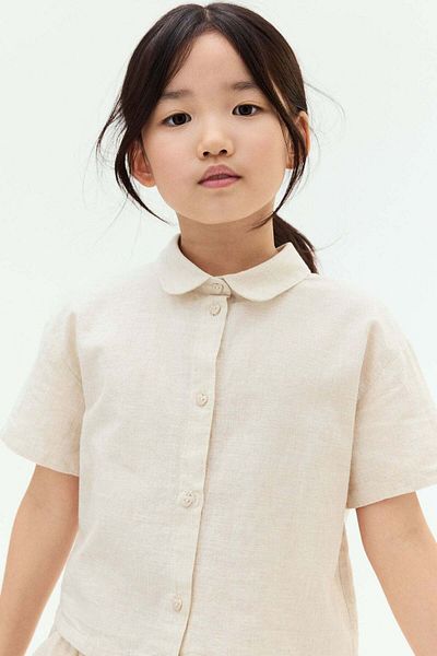 H&M Linen-blend blouse