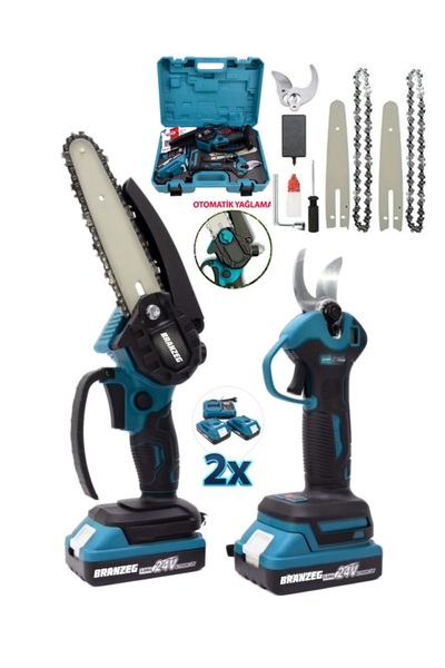 BRANZEG 36v Ikili Budama Set (AĞAÇ TESTERE BAĞ MAKASI)