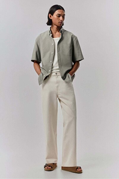 H&M Regular Fit Short-sleeved Oxford shirt