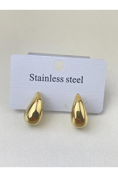 miyle Çelik Mini Damla Küpe Gold // KÜPE-1050
