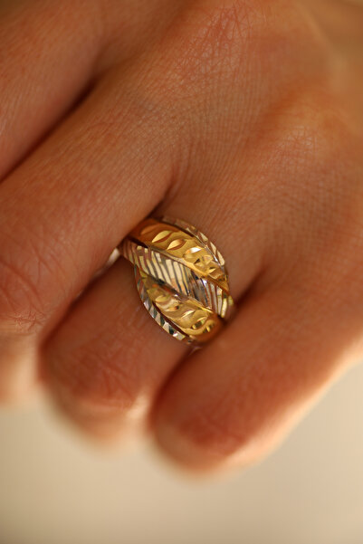 Yenigün Kuyumculuk 14 Ayar Altın Taşsız Kalemli Anne Yüzük 12