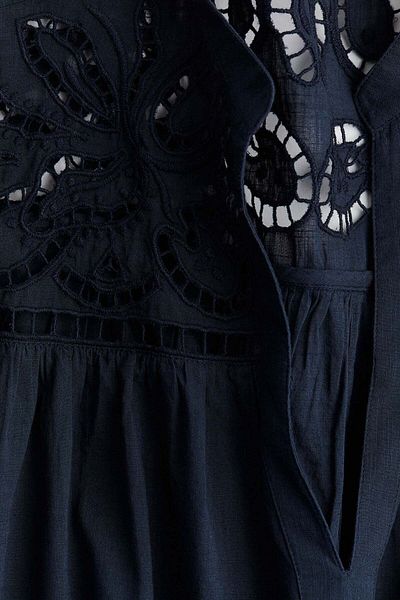 H&M Flutter-sleeve dress with broderie anglaise