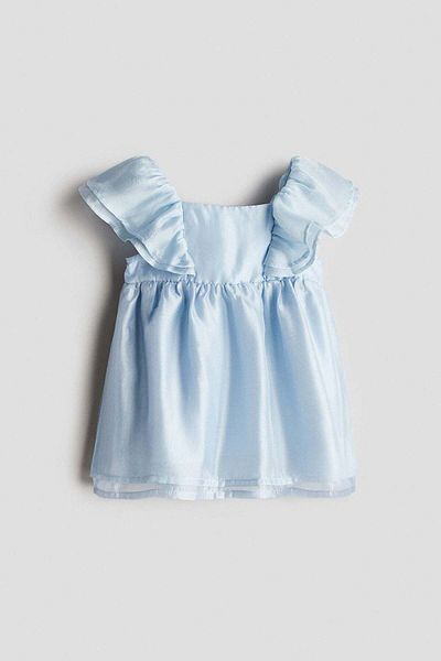 H&M Flounced satin dress