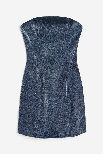 H&M Shimmering bandeau dress