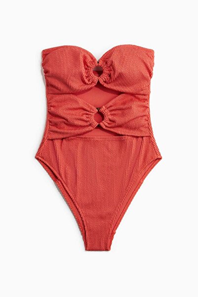 H&M Padded-cup bandeau swimsuit