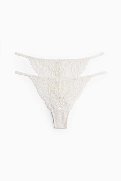 H&M 2-pack lace tanga thong briefs