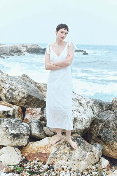 H&M Broderie anglaise tie-strap dress