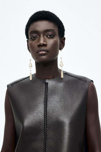H&M Braided-detail Coated Dress