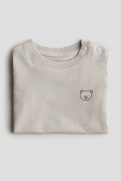 H&M تي شيرت جيرسي قطني