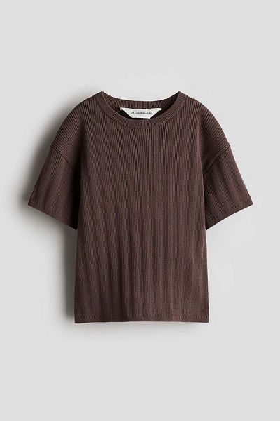 H&M Rib-knit cotton T-shirt