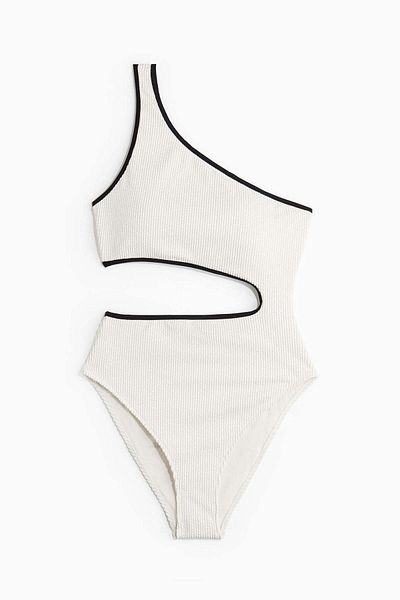 H&M One-shoulder cut-out swimsuit