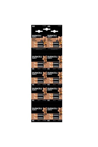 Duracell Alkalin 1.5 Volt AA 20 Li Kalem Pil LR6/MN150