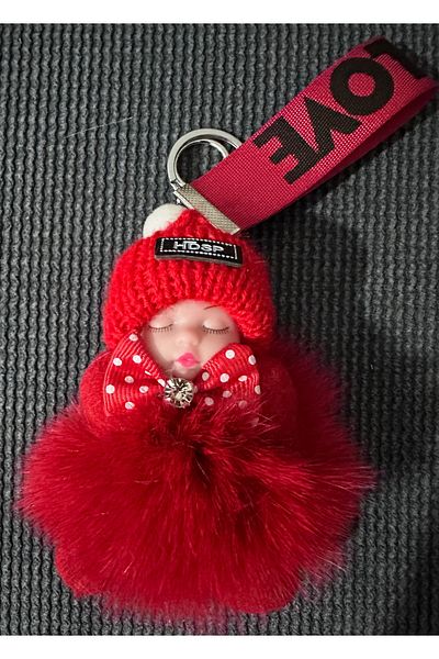 hdshop Hdsp Pompom Sleeping Baby Keychain - Bag Accessory