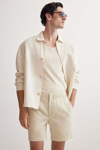 H&M Regular Fit Linen-blend Shorts