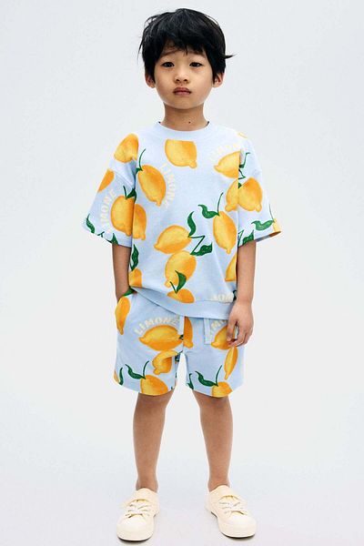 H&M 2-piece printed sweatshirt set