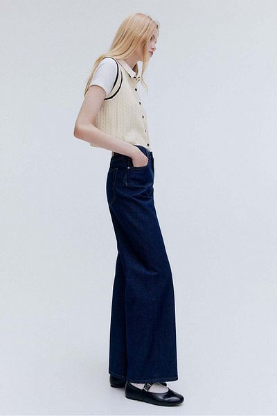 H&M Cable-knit button-front sweater vest