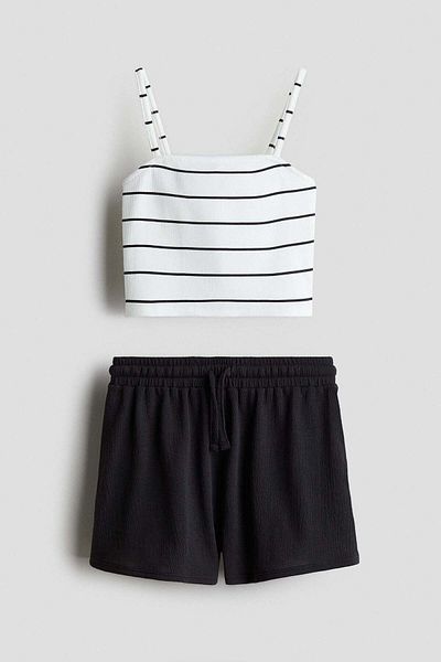 H&M 2-piece Strappy Top And Shorts Set