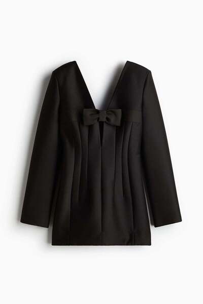 H&M Bow-detail waisted mini dress