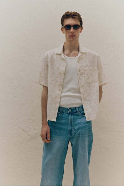 H&M Regular Fit Embroidered resort shirt