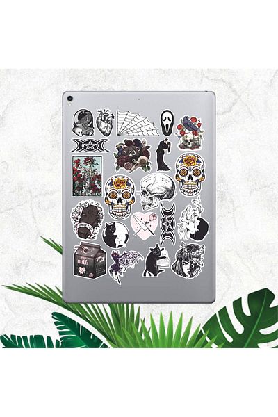 hediyenebak Gothic Sticker Set |   Laptop Agenda Pc Tablet Phone Notebook Sticker Bullet Journal