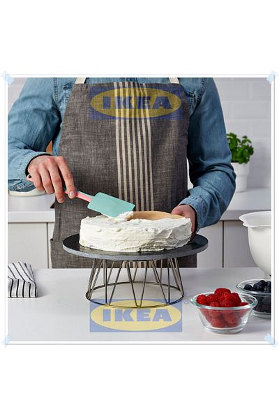 IKEA Gubbröra Pink Turquoise Silicone Spatula, Length: 25 cm