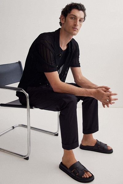 H&M Regular Fit Cropped cotton trousers