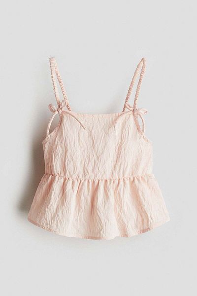 H&M Bow-detail Peplum Top