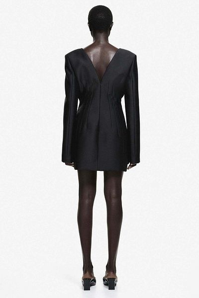 H&M Bow-detail waisted mini dress