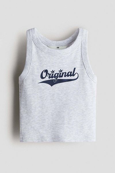 H&M Printed Cotton Vest Top
