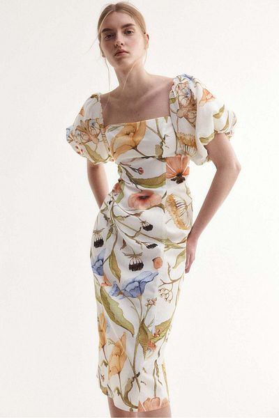 H&M Off-the-shoulder cotton dress