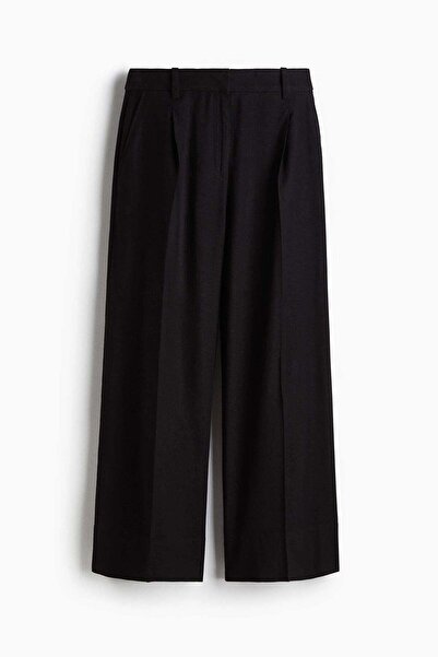 H&M Wide linen-blend trousers