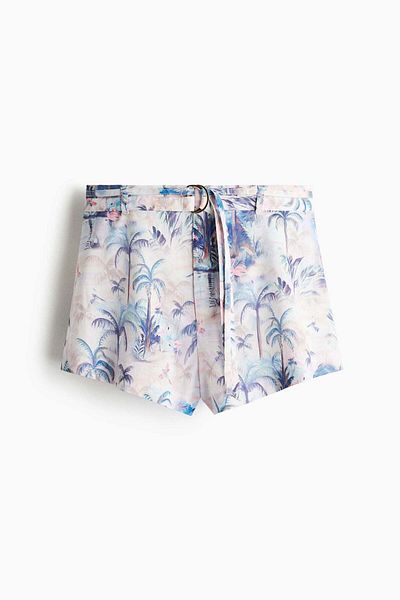 H&M Belted Ultra High Rise Shorts