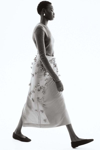 H&M Appliquéd Skirt