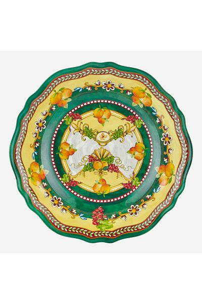 CHIARA ALESSI Carpe Diem Green Melamine Serving Bowl 35 cm